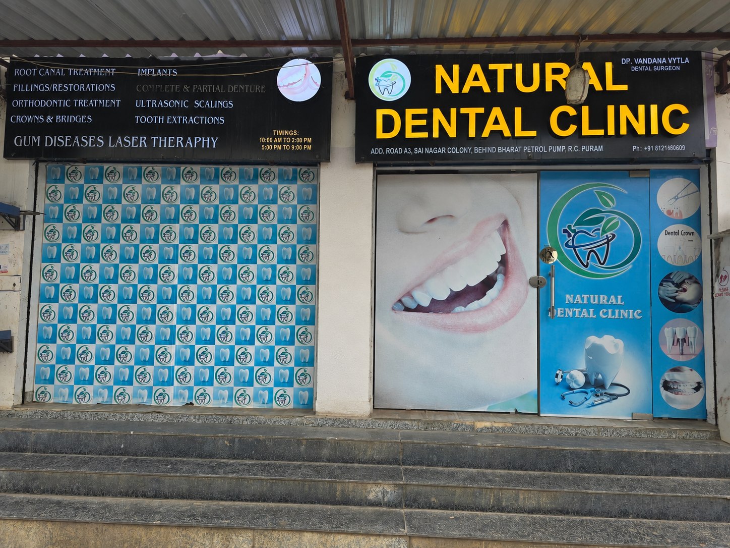 Full entrance of Natural Dental Clinic