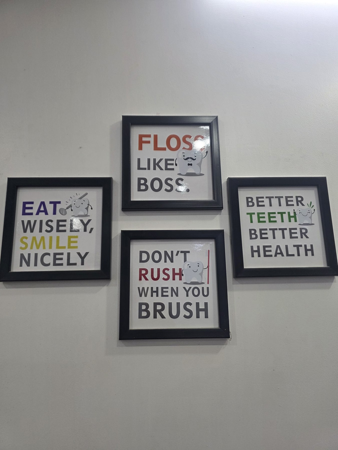 Dental health wall art inside Natural Dental Clinic